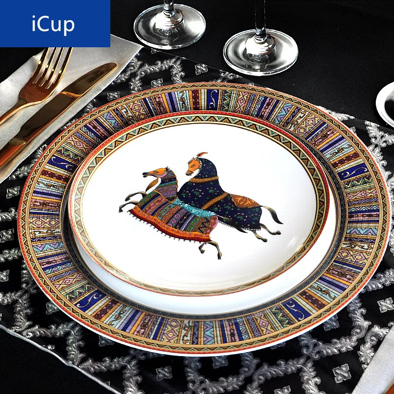 European Tableware Porcelain Dishes Western Dinner Plates Set Bone China Tableware Set Plate Dish Home Kitchen Food Container
European Tableware Porcelain Dishes Western Dinner Plates Set Bone China Tableware Set Plate Dish Home Kitchen Food Container