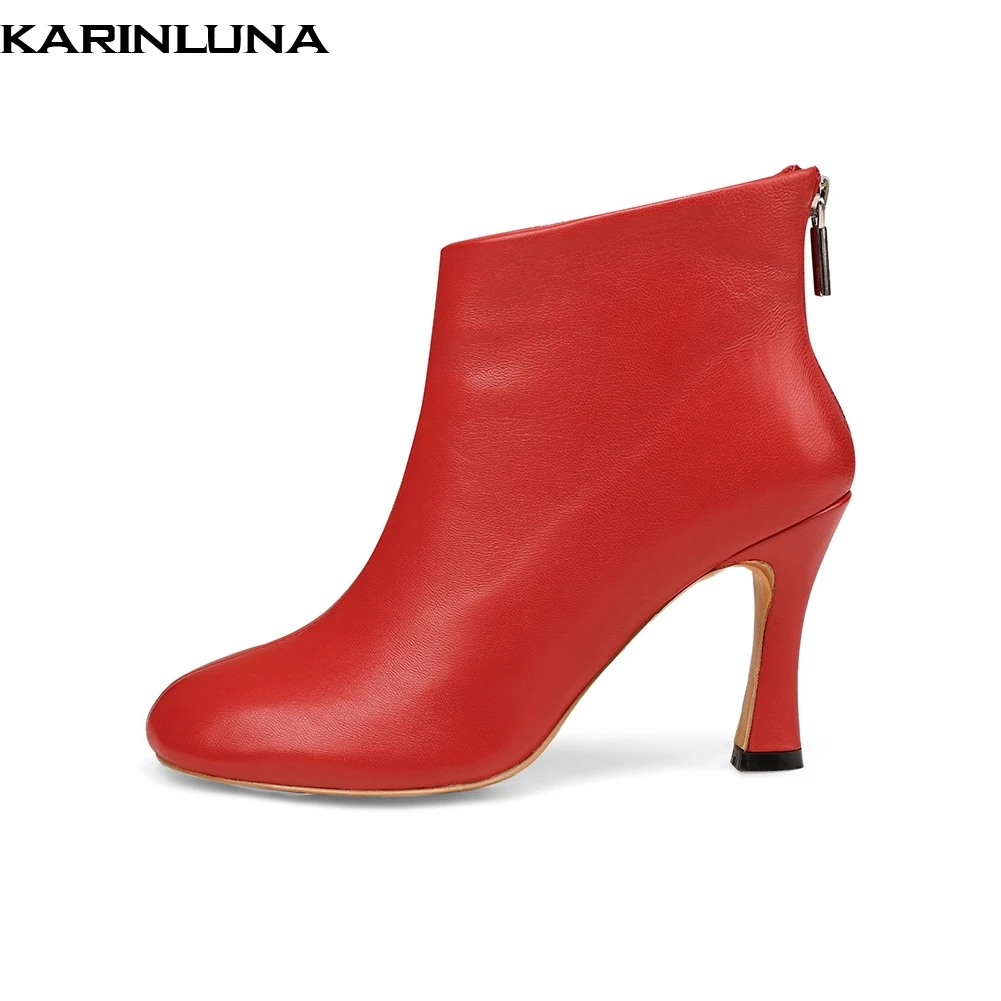 KARINLUNA HOT SALE 2019 HIGH HEELS GENUINE LEATHER SHEEPSKIN BOOTS WOMEN SHOES FASHION PARTY SHOES WOMAN ANKLE BOOTS
KARINLUNA HOT SALE 2019 HIGH HEELS GENUINE LEATHER SHEEPSKIN BOOTS WOMEN SHOES FASHION PARTY SHOES WOMAN ANKLE BOOTS
