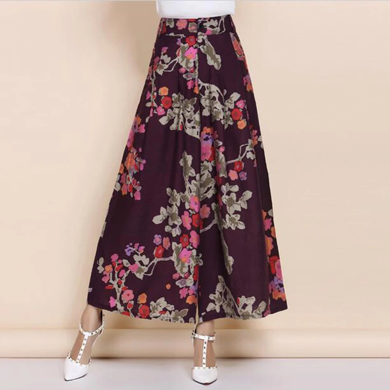 Plus Size Summer Women Print Flower Pattern Wide Leg Loose Linen Pants Female Casual Nice New Long Section Pants LU84
Plus Size Summer Women Print Flower Pattern Wide Leg Loose Linen Pants Female Casual Nice New Long Section Pants LU84