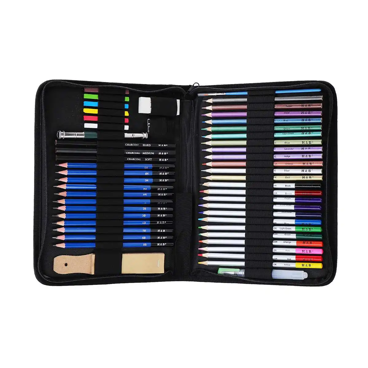 51PCS/Set Professional Drawing Pencils Sketching Charcoal Art Tools Kit Pencils Bag Office School Painting Supplies Artist Kit
51PCS/Set Professional Drawing Pencils Sketching Charcoal Art Tools Kit Pencils Bag Office School Painting Supplies Artist Kit