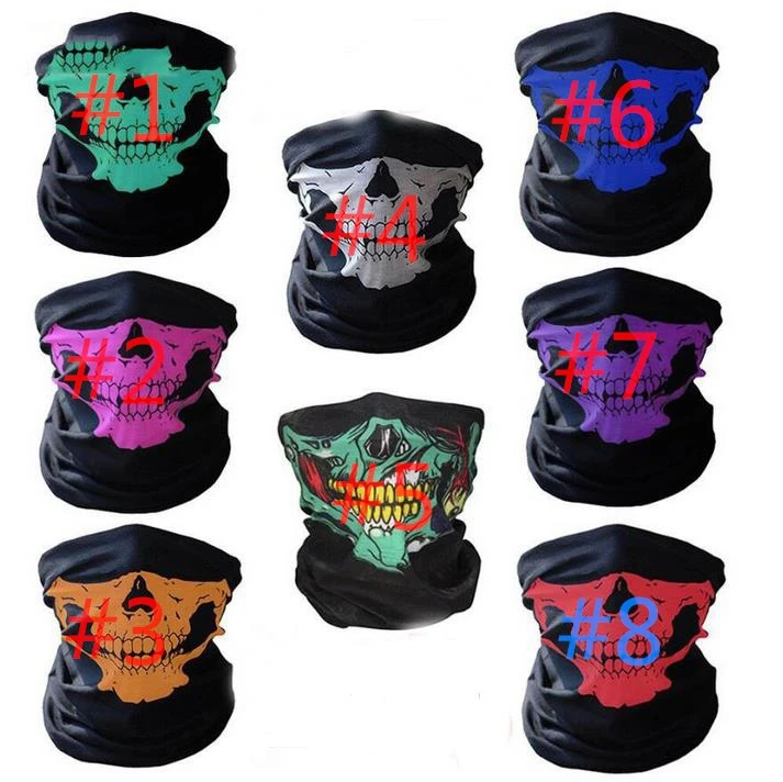 unisex Halloween Cosplay Bicycle Ski Skull Half Face Mask Ghost Scarf Bandana Neck Warmer Party headband Magic Turban balaclava
unisex Halloween Cosplay Bicycle Ski Skull Half Face Mask Ghost Scarf Bandana Neck Warmer Party headband Magic Turban balaclava