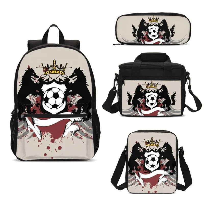 4Pcs/Set Portfolio School Bags For Boys Girls Cool Football 3D Printing Backpacks Casual Daypacks Bookbag Rugzak Mochila Escolar
4Pcs/Set Portfolio School Bags For Boys Girls Cool Football 3D Printing Backpacks Casual Daypacks Bookbag Rugzak Mochila Escolar