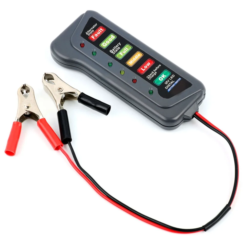 kebidumei Car Digital Battery Alternator Tester 12V 6 LED Lights Display Diagnostic Tool Battery Checker Level Monitor for Cars
kebidumei Car Digital Battery Alternator Tester 12V 6 LED Lights Display Diagnostic Tool Battery Checker Level Monitor for Cars