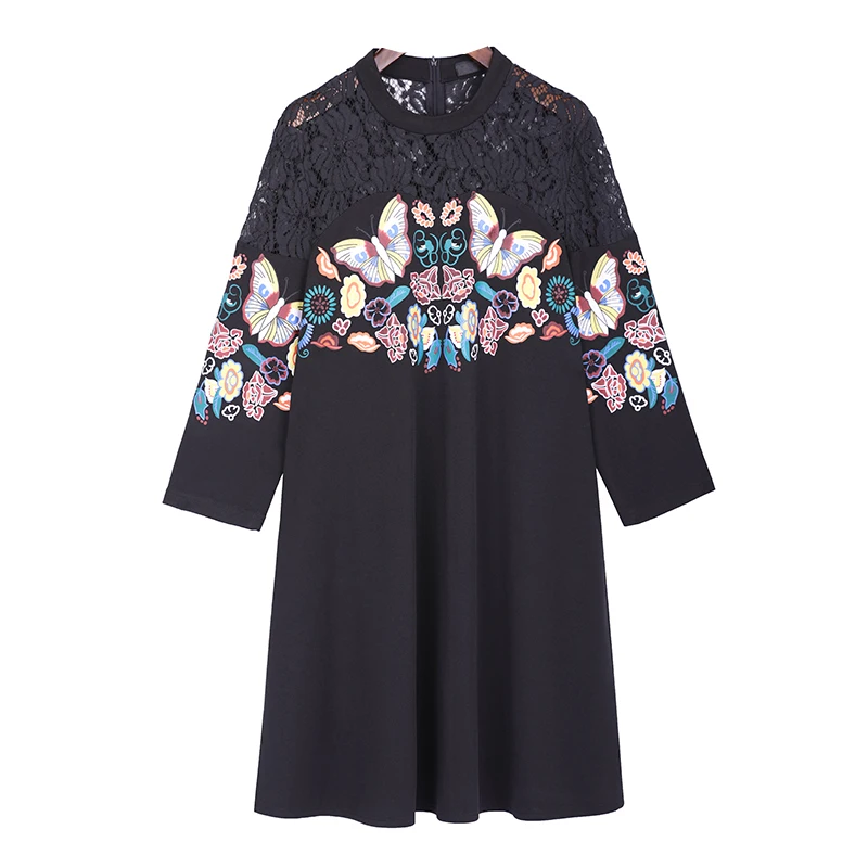 Spring Dress For Women 2019 Female Fall Dresses Loose Print Patchwork Lace Dresses Elegant Plus Size Party Dress Christmas Gift
Spring Dress For Women 2019 Female Fall Dresses Loose Print Patchwork Lace Dresses Elegant Plus Size Party Dress Christmas Gift