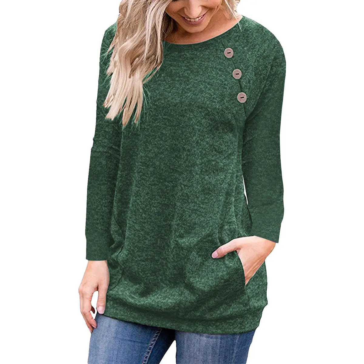 2019 Autumn Women T-shirts Solid Bottom Long Sleeves O-neck Knitted Pullovers Female Tops Tees Oversize Ladies Shirt with Pocekt
2019 Autumn Women T-shirts Solid Bottom Long Sleeves O-neck Knitted Pullovers Female Tops Tees Oversize Ladies Shirt with Pocekt