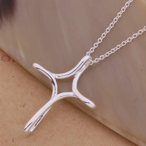 AN288 Hot sterling Necklace fashion jewelry pendant Three-dimensional cross /gnaapeha armajita silver color | Украшения и