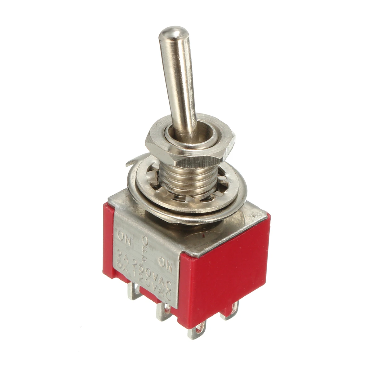 New Red Toggle Switch DPDT On-Off-On 6 PINs 3 Position 5A 120V Ac /2A 250V Ac Three Position
New Red Toggle Switch DPDT On-Off-On 6 PINs 3 Position 5A 120V Ac /2A 250V Ac Three Position