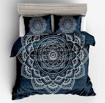 Lotus Duvet Cover Set,Bohemian Tattoo Style Mandala Abstract Lotus Flower Design,Decorative 2/3 Piece Bedding Set & Pillowcase
Lotus Duvet Cover Set,Bohemian Tattoo Style Mandala Abstract Lotus Flower Design,Decorative 2/3 Piece Bedding Set & Pillowcase