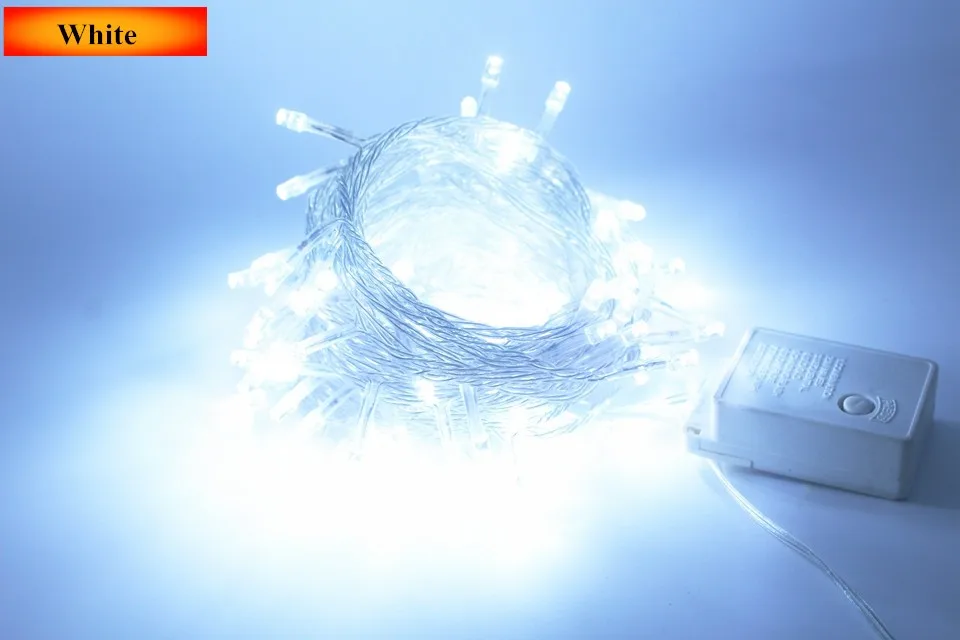 Guirlande lumineuse 100LED 10M noël/mariage/fête décoration lumières guirlande AC 110V 220V extérieur LED étanche lampe 9 couleurs LED Guirlande lumineuse 100LED 10M noël/mariage/fête décoration lumières guirlande AC 110V 220V extérieur LED étanche lampe 9 couleurs LED