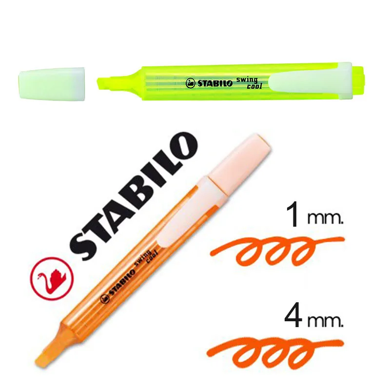 STABILO Swing Cool Highlighter Marker Pen Fluorescent Colours kawaii 1 + 4 mm Mini Pocket Size Water Based Portable Art Drawing
STABILO Swing Cool Highlighter Marker Pen Fluorescent Colours kawaii 1 + 4 mm Mini Pocket Size Water Based Portable Art Drawing