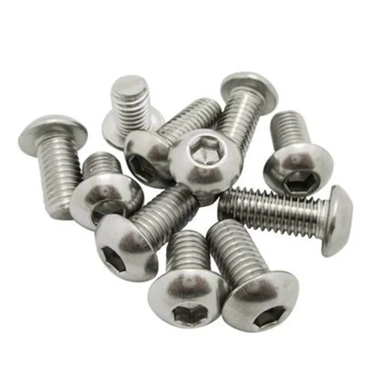 100pcs Stainless steel round head hex socket screws M5*6/8/10/12/14/16/18/20/25/30 mm Round head bolts mushroom head bolt 
100pcs Stainless steel round head hex socket screws M5*6/8/10/12/14/16/18/20/25/30 mm Round head bolts mushroom head bolt