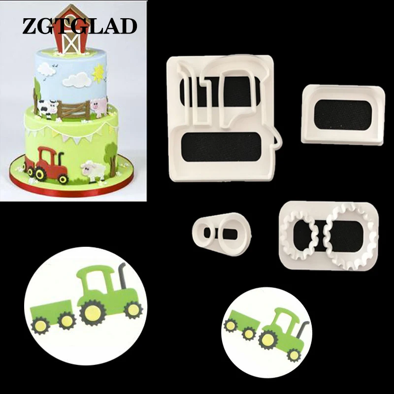 ZGTGLAD Hot Sale Cute Cartoon Baking Plastic Fondant Cutter Fence Car Tractor Crown Cake Mold Kitchen Baking Tools
ZGTGLAD Hot Sale Cute Cartoon Baking Plastic Fondant Cutter Fence Car Tractor Crown Cake Mold Kitchen Baking Tools