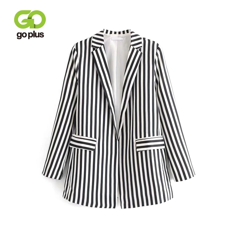 GOPLUS Office Lady Casual Blazer 2019 Spring Slim Black And White Striped Notched Women Blazers Ladies Pockets Tops Outerwear
GOPLUS Office Lady Casual Blazer 2019 Spring Slim Black And White Striped Notched Women Blazers Ladies Pockets Tops Outerwear