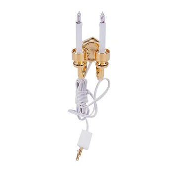Double-headed Candle Sconces Wall Light Miniature Doll House Accessory
Double-headed Candle Sconces Wall Light Miniature Doll House Accessory