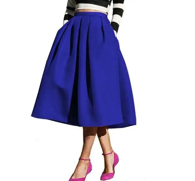 High Quality Fashion 2018 Street Style Women's Solid Casual Flare High Waist Pleated Pockets Vintage Midi Skirt
High Quality Fashion 2018 Street Style Women's Solid Casual Flare High Waist Pleated Pockets Vintage Midi Skirt