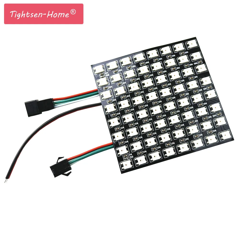 Matrix 8*8 Pixel 64 Pixels WS2812B WS2812 Digital Flexible LED Panel Individually Addressable 5050 RGB Full Dream Color DC5V
Matrix 8*8 Pixel 64 Pixels WS2812B WS2812 Digital Flexible LED Panel Individually Addressable 5050 RGB Full Dream Color DC5V