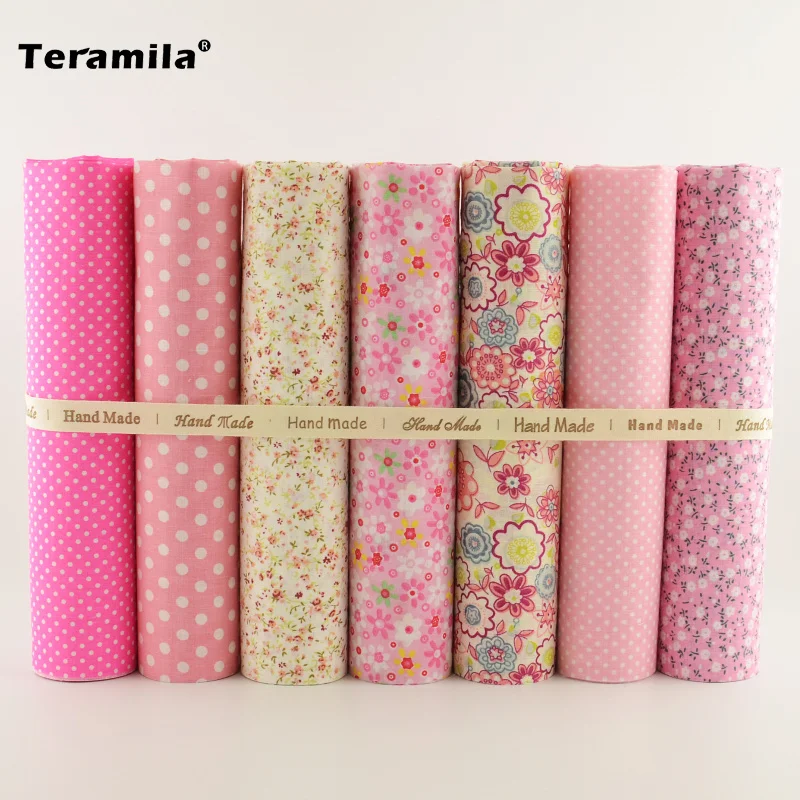 Teramila 7 Pcs/lot Light Pink Dots and Flowers Design Patchwork 100% Cotton Fabric Tissue Scrapbooking for Sewing DIY Patches
Teramila 7 Pcs/lot Light Pink Dots and Flowers Design Patchwork 100% Cotton Fabric Tissue Scrapbooking for Sewing DIY Patches