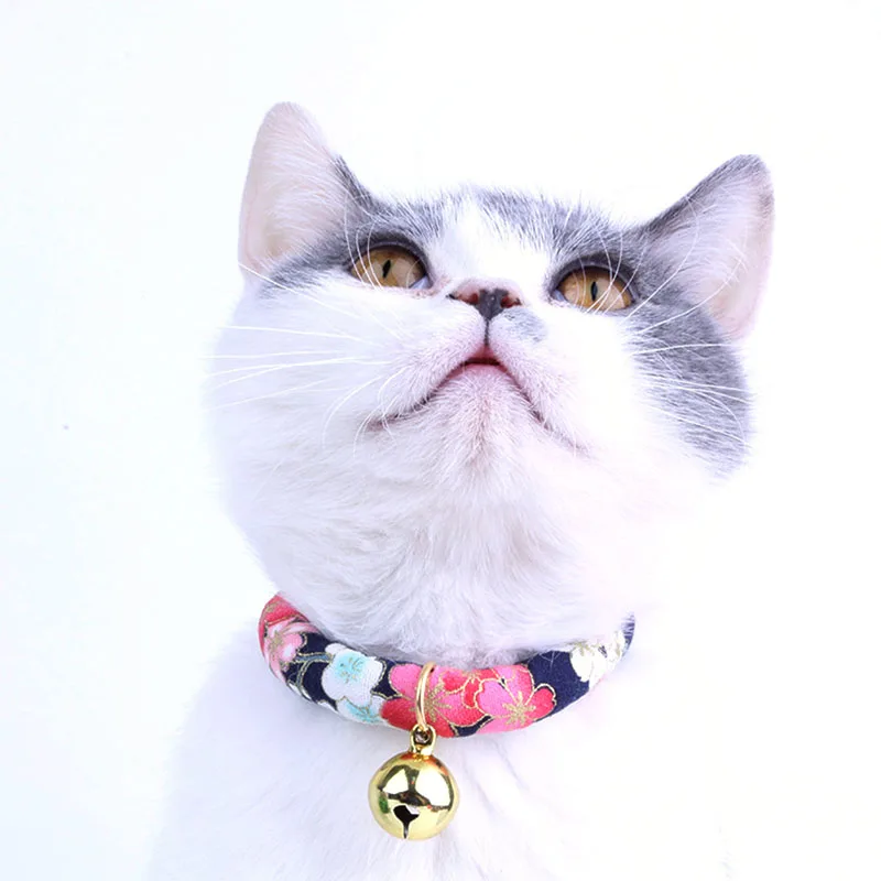 Cat Dog Collar Accessories Japanese Style Embroidery Adjustable Bell Pendant Flowers Print Pet Dog Collar Decor Pet Accessories
Cat Dog Collar Accessories Japanese Style Embroidery Adjustable Bell Pendant Flowers Print Pet Dog Collar Decor Pet Accessories