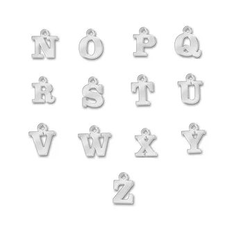 

Myshape Alphabet Initial Letter N to Z Antique Silvery Charms Zinc Alloy Letter Metal Pendant Charm Jewelry Wholesale 30pcs