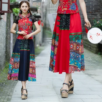 KYQIAO faldas mujer moda 2020 women long skirt female Mexico style vintage ethnic long dark blue red print midi skirt
KYQIAO faldas mujer moda 2020 women long skirt female Mexico style vintage ethnic long dark blue red print midi skirt