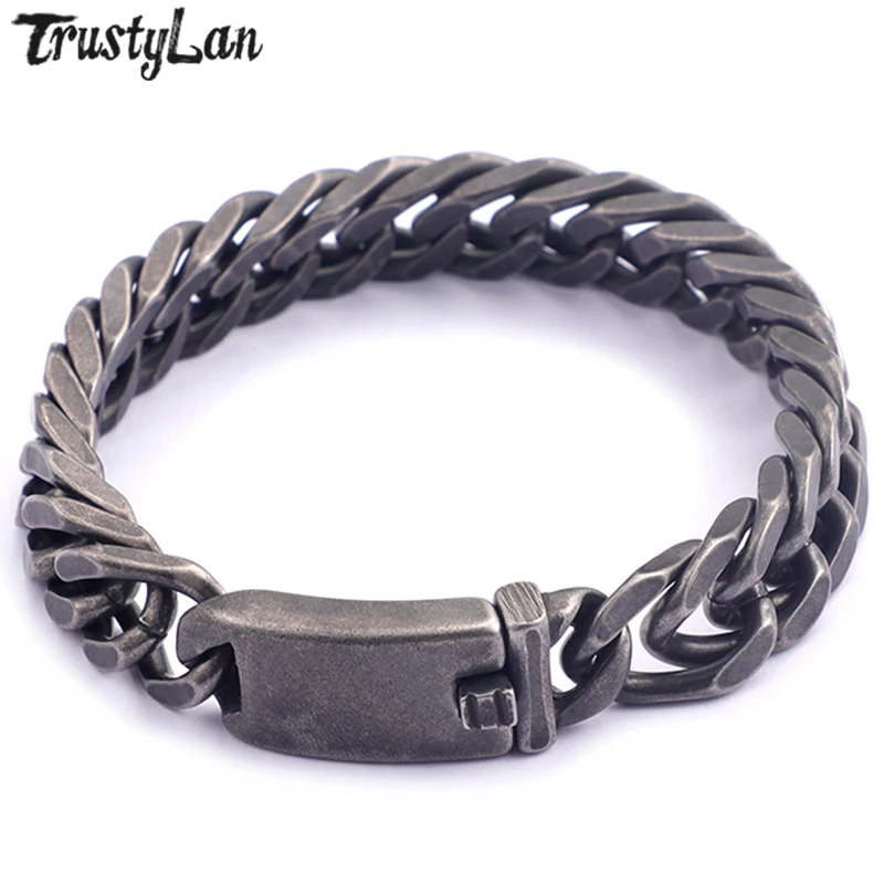 TrustyLan New Vintage Never Fade Black Stainless Steel Best Friend Chain Bracelet Men Gothic Men's Bracelets For Man Jewelry
TrustyLan New Vintage Never Fade Black Stainless Steel Best Friend Chain Bracelet Men Gothic Men's Bracelets For Man Jewelry