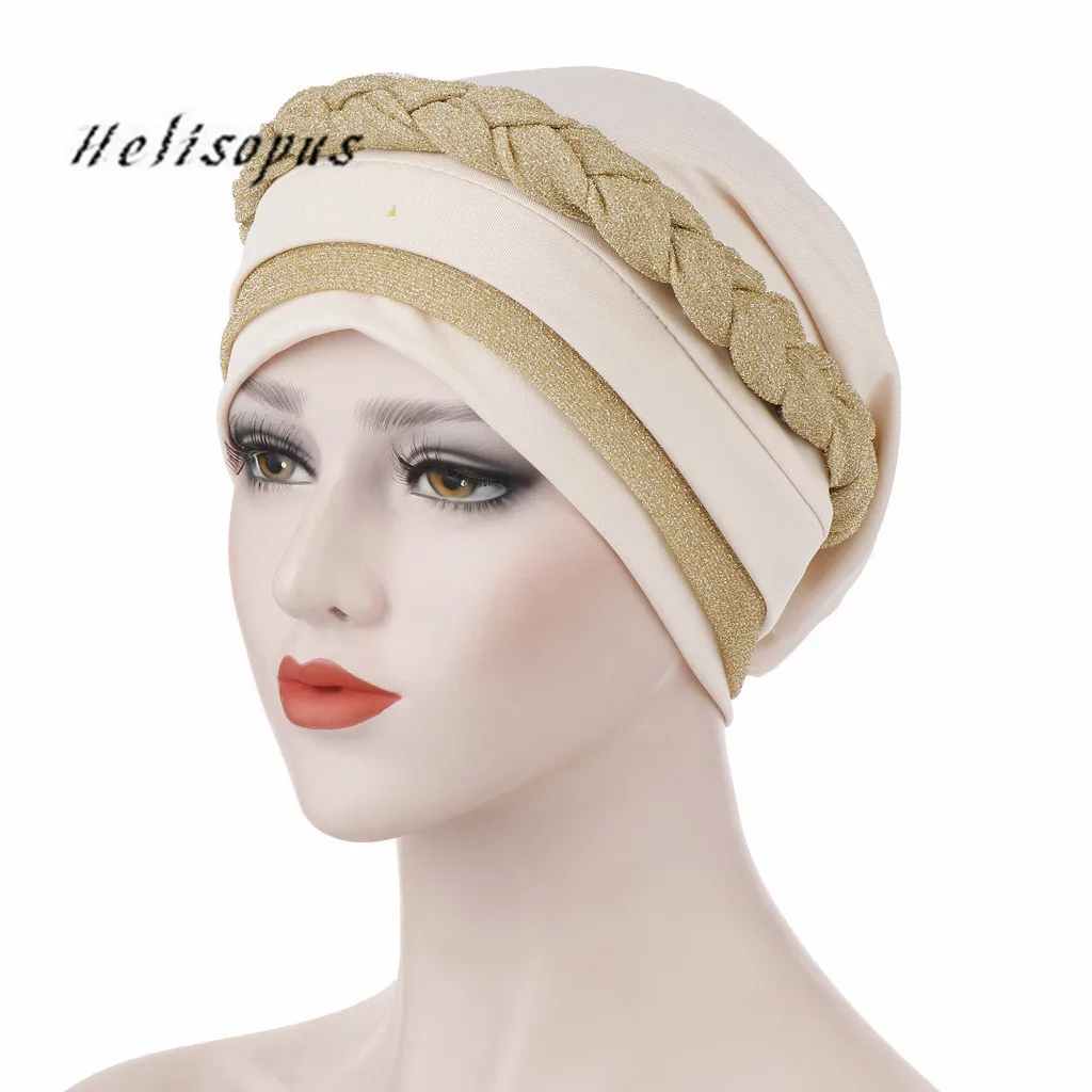 Helisopus New Braided Turban Women Solid Color Headwraps Muslim Elastic Headscarf Cap Women Fashion Hair Accessories
Helisopus New Braided Turban Women Solid Color Headwraps Muslim Elastic Headscarf Cap Women Fashion Hair Accessories