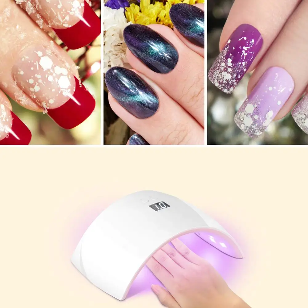 24W UV Light LED Nail Dryer Curing Lamp For Fingernail & Toenail Gels Based Polishes With Sensor 30s & 60s Timer Nail Manicure
24W UV Light LED Nail Dryer Curing Lamp For Fingernail & Toenail Gels Based Polishes With Sensor 30s & 60s Timer Nail Manicure