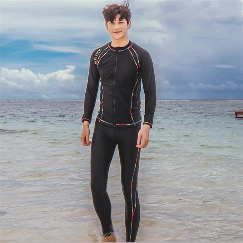 2019 Front zipper wetsuit men korean rash guards snorkelling wet suits mens jacket+pants diving rashguard change plus M-XXXL
2019 Front zipper wetsuit men korean rash guards snorkelling wet suits mens jacket+pants diving rashguard change plus M-XXXL