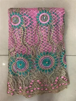 Hot sale african lace fabric with stones high quality mesh tulle lace embroidery beads lace fabric for nigerian wedding Pink
Hot sale african lace fabric with stones high quality mesh tulle lace embroidery beads lace fabric for nigerian wedding Pink