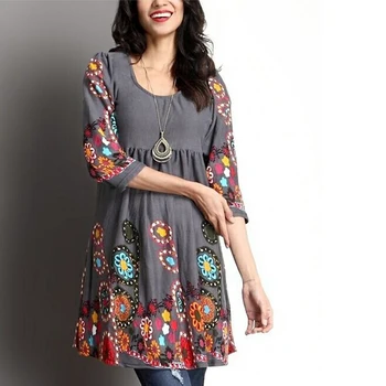 Women Tunic Tops T Shirt Floral Printed O Neck Long Sleeve Pullover Autumn Ruffled Casual Plus Size 4XL Shirt Camiseta 7Q1174
Women Tunic Tops T Shirt Floral Printed O Neck Long Sleeve Pullover Autumn Ruffled Casual Plus Size 4XL Shirt Camiseta 7Q1174