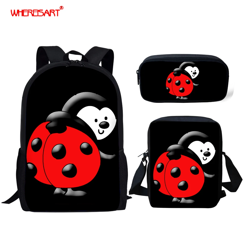 WHEREISART 3PCS Schoolbag Set for Girls 2019 Backpacks Kids Bags Ladybug African American Afro Girl Ladybird Prints Bookbag
WHEREISART 3PCS Schoolbag Set for Girls 2019 Backpacks Kids Bags Ladybug African American Afro Girl Ladybird Prints Bookbag