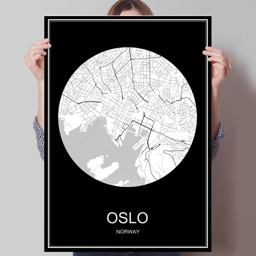 OSLO Norway Abstract World City Map Print Poster Print on Paper or Canvas Wall Sticker Bar Cafe Living Room Home Decoration
OSLO Norway Abstract World City Map Print Poster Print on Paper or Canvas Wall Sticker Bar Cafe Living Room Home Decoration