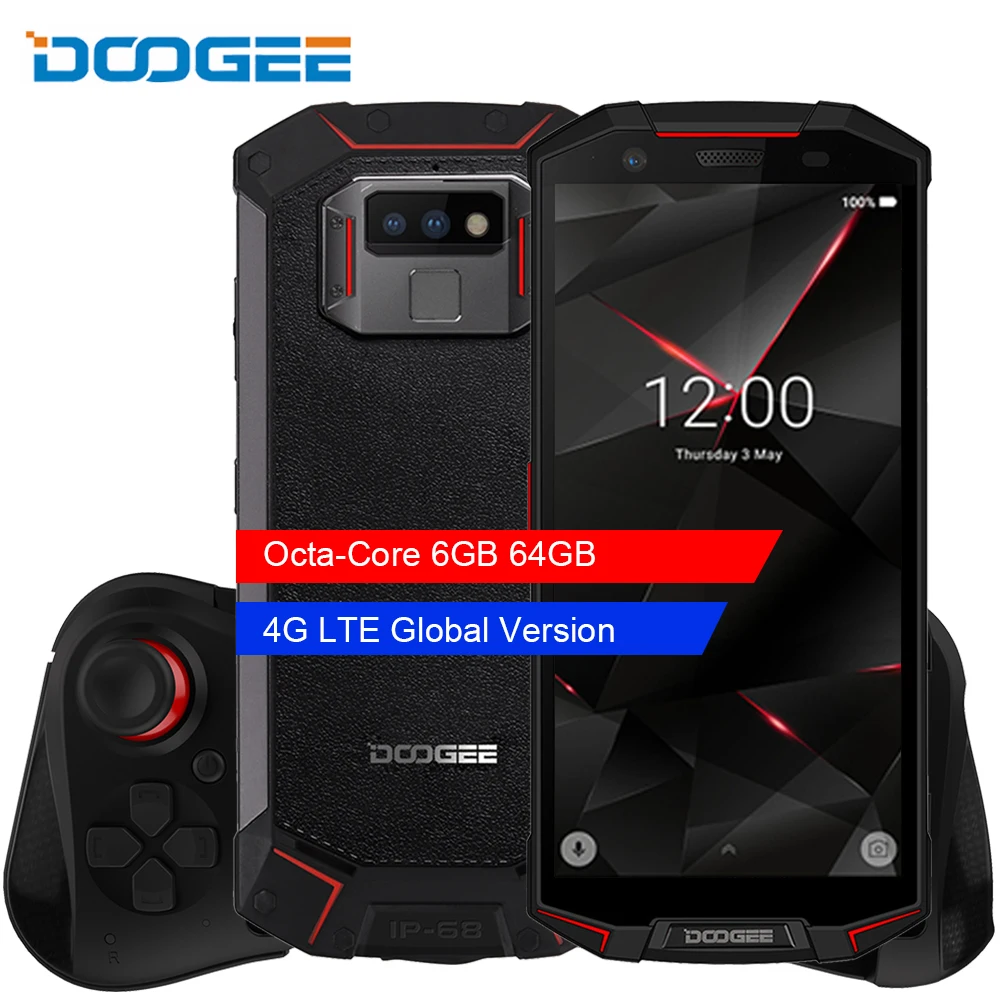 

DOOGEE S70 IP68/IP69K Waterproof Game Phone Wireless Charge NFC 5500mAh 12V2A Quick Charge 5.99 FHD Helio P23 Octa Core 6GB 64GB