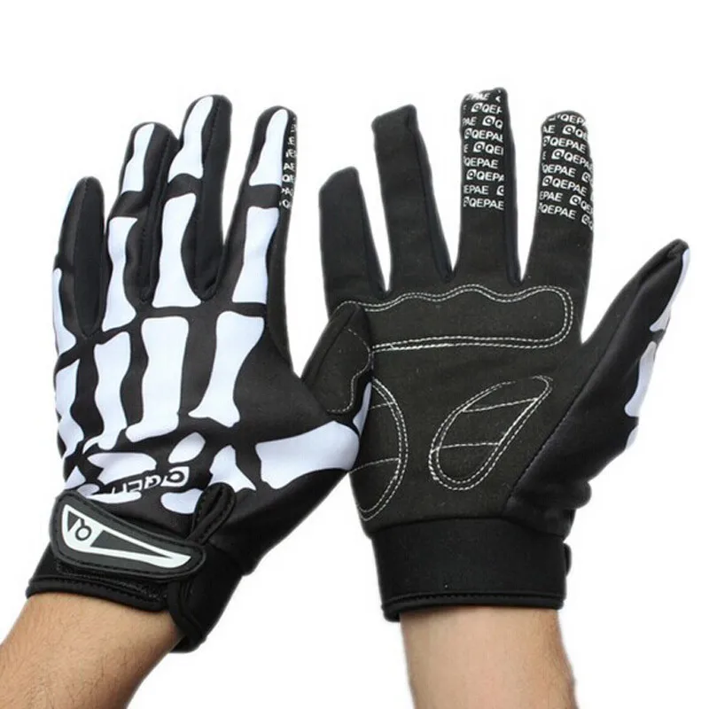 Screen Touch Skeleton Full-finger Gloves Outdoor Sports Cycling Anti-slip Gloves