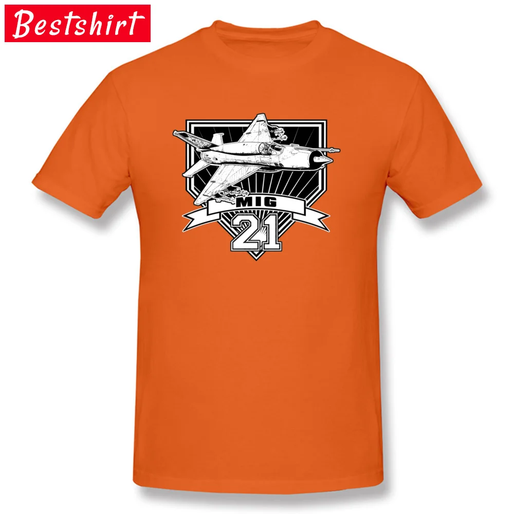 GroupCustom Short Sleeve T Shirt NEW YEAR DAY Special Round Neck Pure Cotton Tshirts Youth Top T-shirts Mig 21 9551 Mig 21 9551 orange
