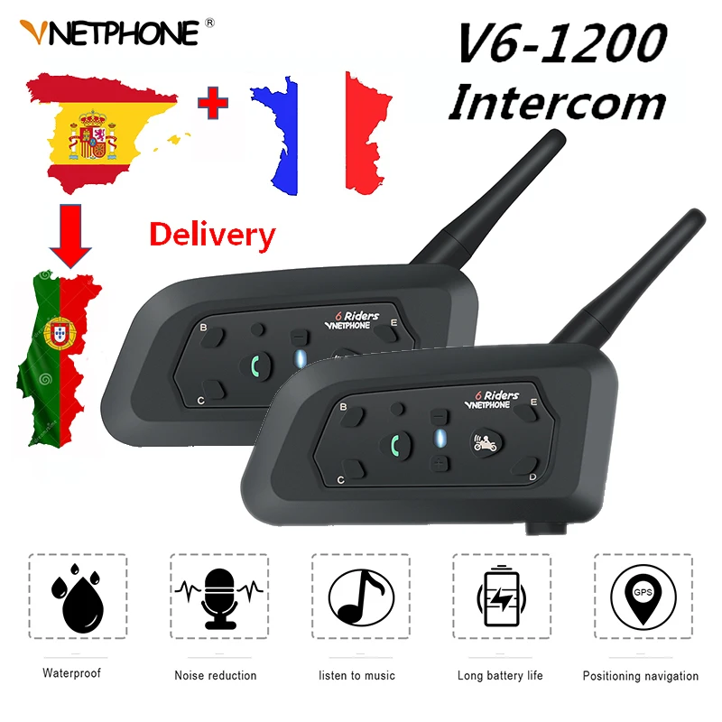 QPLOVE 2pcs V6 1200m Bluetooth Helmet Intercom 850mA Battery Upgrade Wireless Talking 8H Waterproof FM Motorcycle Headset
QPLOVE 2pcs V6 1200m Bluetooth Helmet Intercom 850mA Battery Upgrade Wireless Talking 8H Waterproof FM Motorcycle Headset