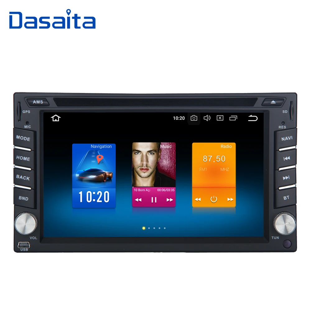 Dasaita 6.2" Android 9.0 Universal 2 Din Car DVD Player with Touch Screen Auto Stereo GPS Radio Turner 4g 32g 800*480 12V
Dasaita 6.2" Android 9.0 Universal 2 Din Car DVD Player with Touch Screen Auto Stereo GPS Radio Turner 4g 32g 800*480 12V