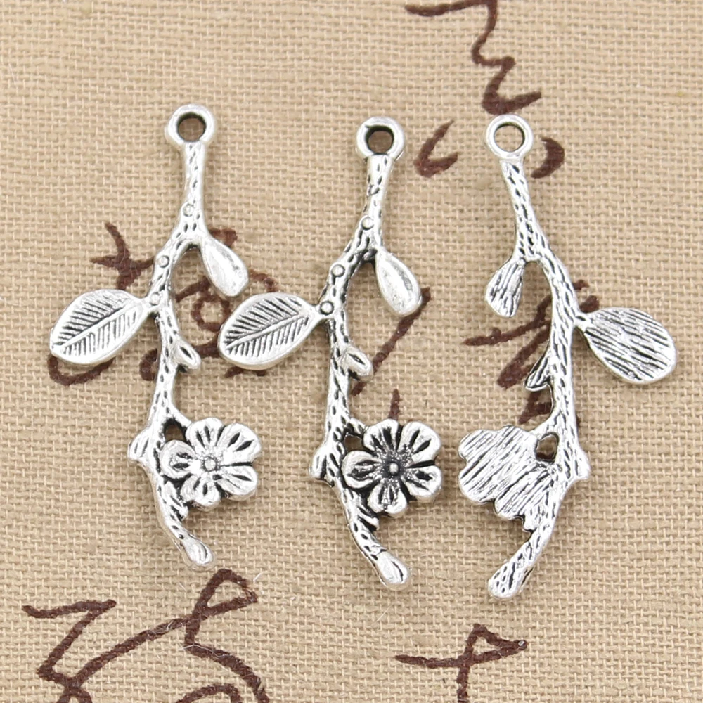20pcs Charms branch cherry blossom flower 41x17mm Antique Silver Plated Pendants Making DIY Handmade Tibetan Silver Jewelry
20pcs Charms branch cherry blossom flower 41x17mm Antique Silver Plated Pendants Making DIY Handmade Tibetan Silver Jewelry
