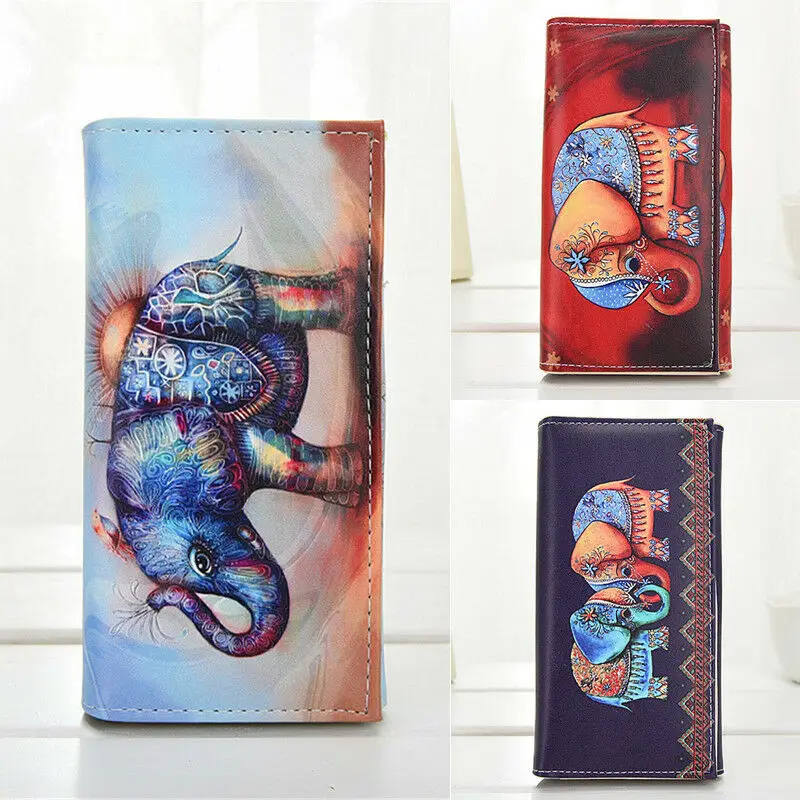 Fashion Women Wallets Lady Handbags Coin Purse Elephant Prints Long Clutch Wallet Large Capacity Convenience Casual Card Holder
Fashion Women Wallets Lady Handbags Coin Purse Elephant Prints Long Clutch Wallet Large Capacity Convenience Casual Card Holder