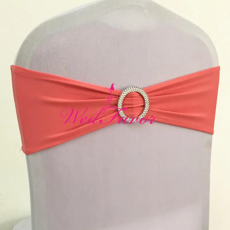 WedFavor 100pcs Coral Lycra Stretch Chair Bow Ties Elastic Spandex Chair Sash Bands With Plastic Round Buckle For Wedding
WedFavor 100pcs Coral Lycra Stretch Chair Bow Ties Elastic Spandex Chair Sash Bands With Plastic Round Buckle For Wedding