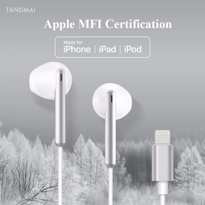 Original Tangmai T3-Lighting Wired Earphone Made For iphone-ipod-ipad With Wire Control With Mic MFI Verified Super Bass Hifi
Original Tangmai T3-Lighting Wired Earphone Made For iphone-ipod-ipad With Wire Control With Mic MFI Verified Super Bass Hifi