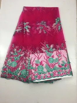 2017 Latest Red Embroidered African French Lace Net Fabric High Quality Nigerian Tulle Lace Fabrics With Beads For Wedding 5yard
2017 Latest Red Embroidered African French Lace Net Fabric High Quality Nigerian Tulle Lace Fabrics With Beads For Wedding 5yard