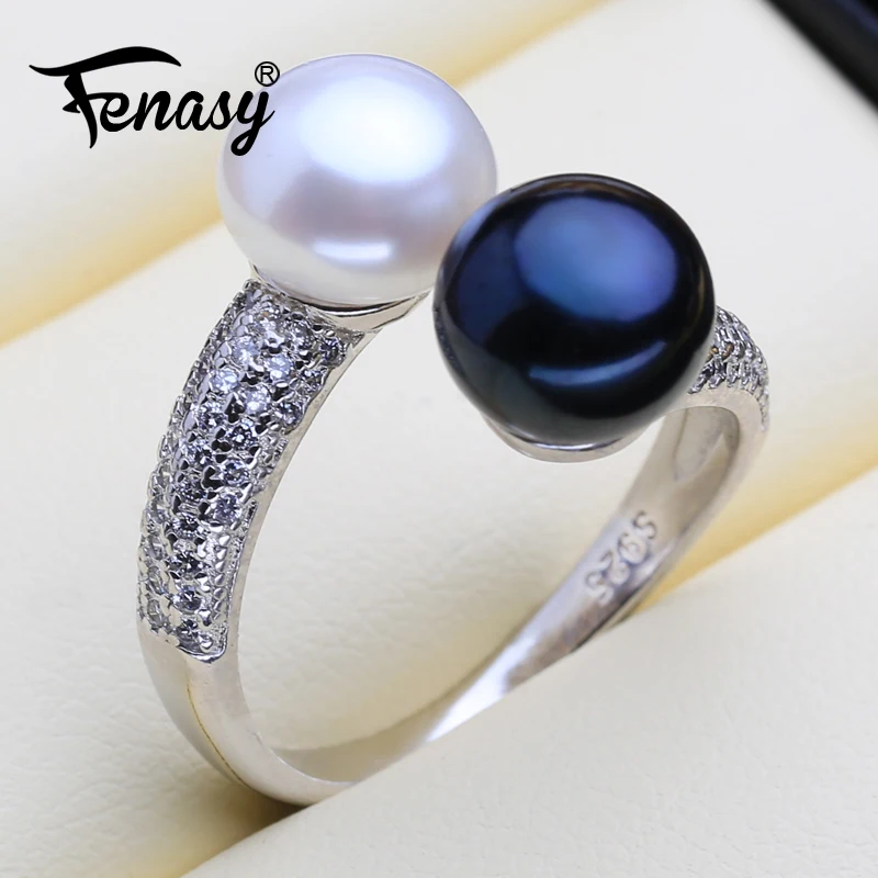 FENASY Pearl Jewelry Natural Pearl Rings For Women 925 Sterling Silver Party Dinner Luxury Vintage Ring With Double Pearl
FENASY Pearl Jewelry Natural Pearl Rings For Women 925 Sterling Silver Party Dinner Luxury Vintage Ring With Double Pearl