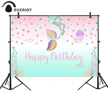 Allenjoy Birthday photography background mermaid princess flower party backdrop photo studio girl photophone photocall custom
Allenjoy Birthday photography background mermaid princess flower party backdrop photo studio girl photophone photocall custom