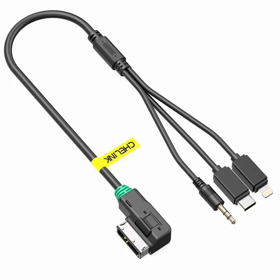 AUX Audio Cable 3 IN 1 MDI AMI MMI Interface Jack 3.5mm Male Cable for Audi A6L A8L Q7 A3 A4L A4 A6 A5 A1 S5 Q5B6 B8 C6 B7 C7
AUX Audio Cable 3 IN 1 MDI AMI MMI Interface Jack 3.5mm Male Cable for Audi A6L A8L Q7 A3 A4L A4 A6 A5 A1 S5 Q5B6 B8 C6 B7 C7