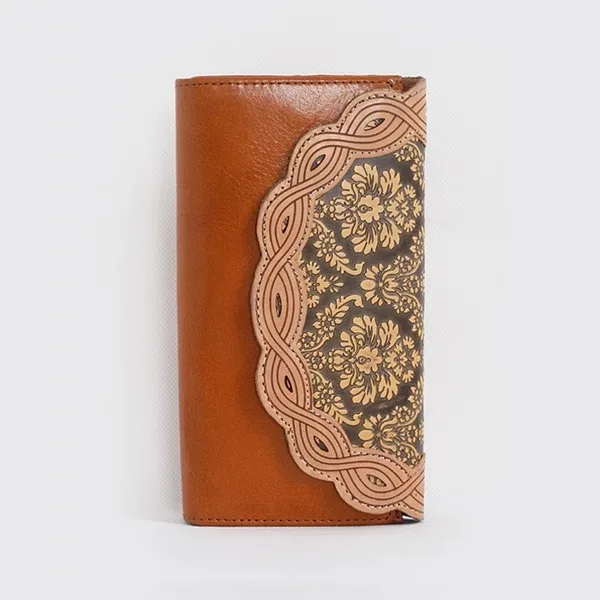 Vintage Embossed Flower Designer Cowskin Women's Trifold Long Wallet Genuine Leather Female Card Holder Lady Large PHONE Wallet
Vintage Embossed Flower Designer Cowskin Women's Trifold Long Wallet Genuine Leather Female Card Holder Lady Large PHONE Wallet
