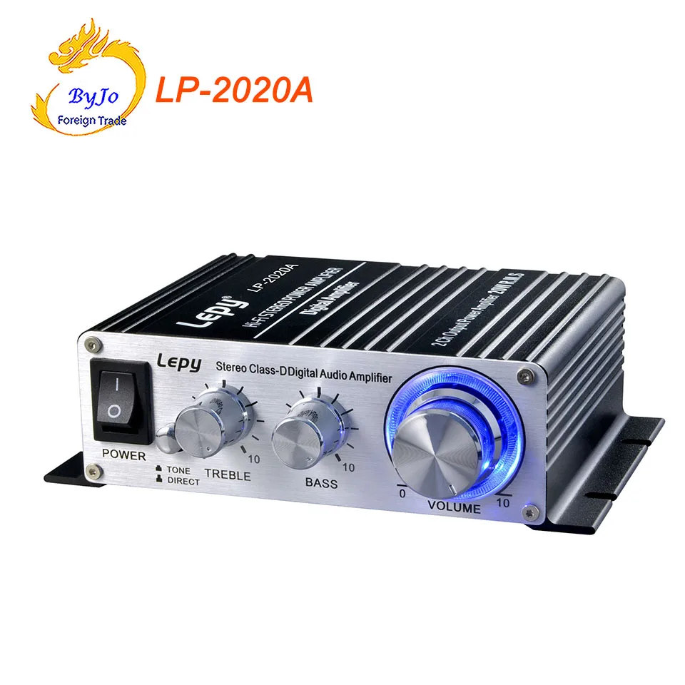 

Lepy LP-2020A HiFi Digital Mini Audio Stereo Amplifiers 20Wx2 With Infrared Remote Control Home Car Amplifier