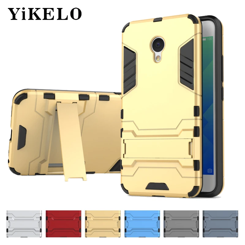 

YiKELO Armor PC Silicon Case For Meizu m3 m5 note mini Pro 5 6 Pro 6 plus m3s m5s m5 u10 u20 MX5 MX6 X E2 Full Cover Shockproof