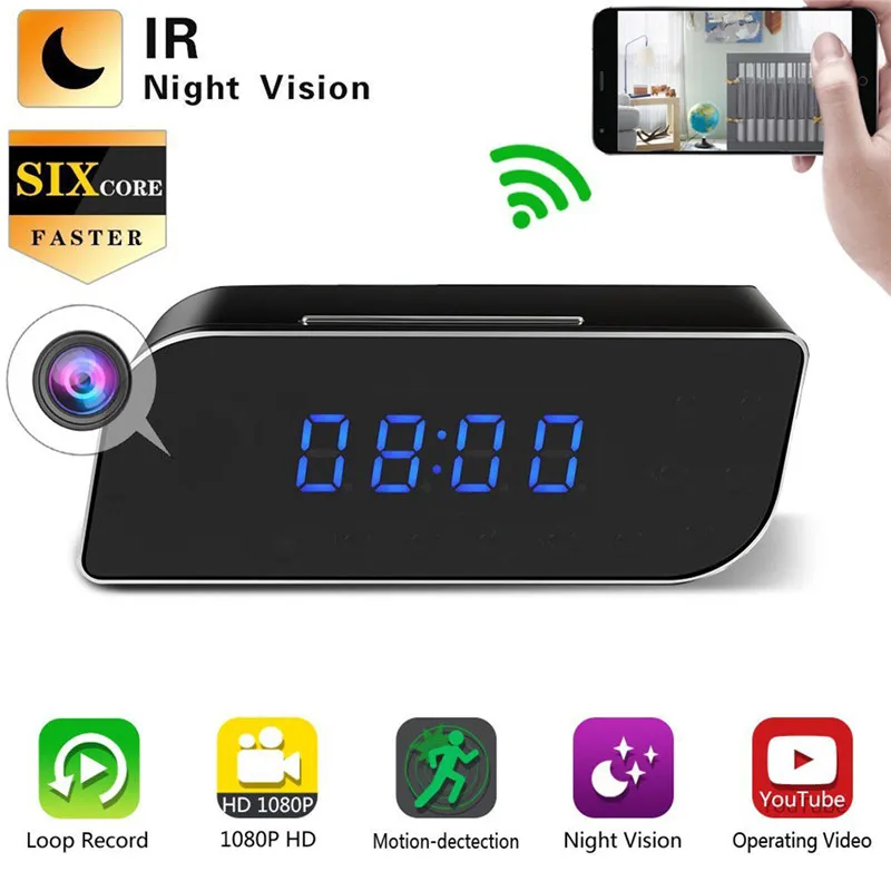 SOONHUA 1080P Wireless Wifi Camera US Plug Mini DVR Camcorder Table Clock Alarm Setting Mini Camera IR Night Vision Clock Camera
SOONHUA 1080P Wireless Wifi Camera US Plug Mini DVR Camcorder Table Clock Alarm Setting Mini Camera IR Night Vision Clock Camera