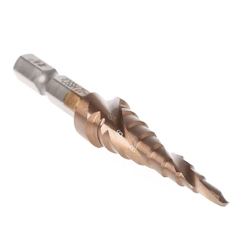 YOFE 3-12mm HSS Co Spiral Groove Step Cone Drill Bit Wood Hole Cutter Titanium Coated
YOFE 3-12mm HSS Co Spiral Groove Step Cone Drill Bit Wood Hole Cutter Titanium Coated
